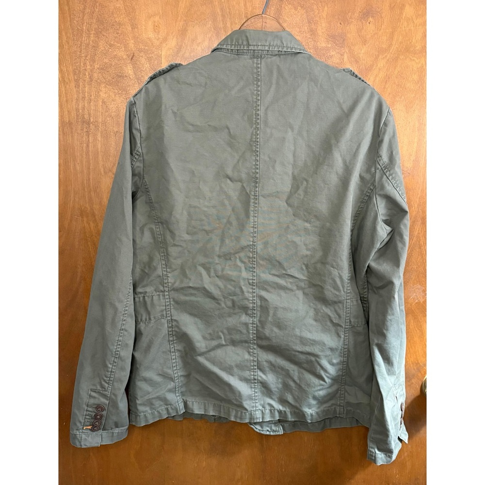 American Eagle Men's Vintage Olive Green Field Jacket Army Military Y2K Chore - Picture 2 of 14